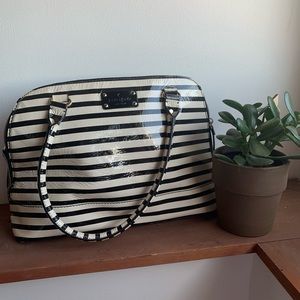 Kate Spade striped patent leather purse